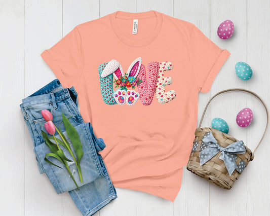 Faux Crochet Love Easter - Transfer