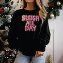 Faux Crochet Sleigh All Day - Transfer