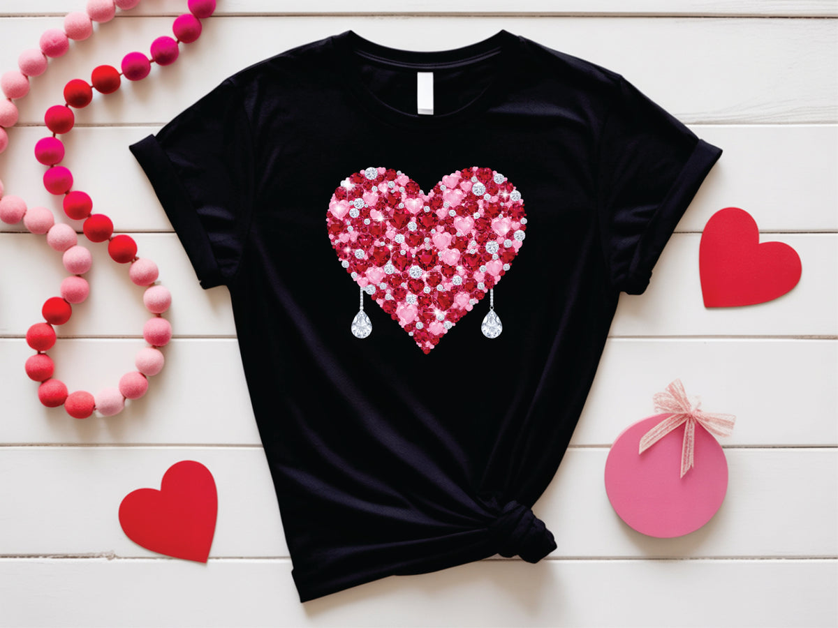 Faux Rhinestone Heart - Transfer