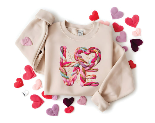 Faux Yarn Bright Love - Transfer