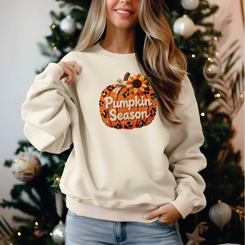 Faux Yarn Pumpkin Season- Transfer