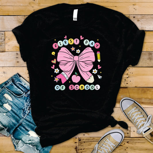 First Day Of School Coquette Bow  - Transfer