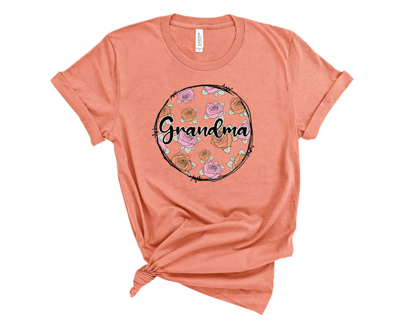 Floral Circle Grandma- Transfer