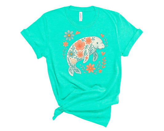 Floral Manatee - Transfer