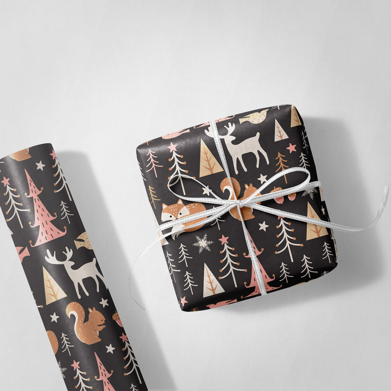 Black Forest Animals Wrapping Paper