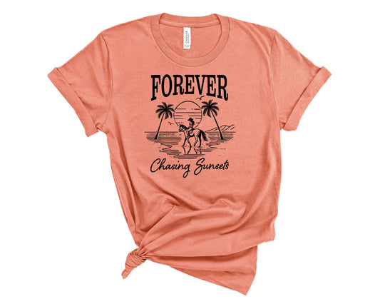 Forever Chasing Sunsets (Black) - Transfer