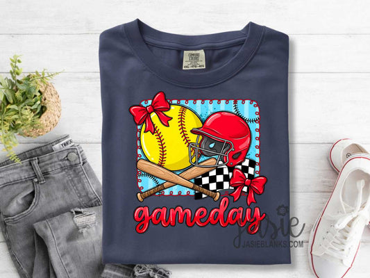 Game Day Red Bows - Transfer