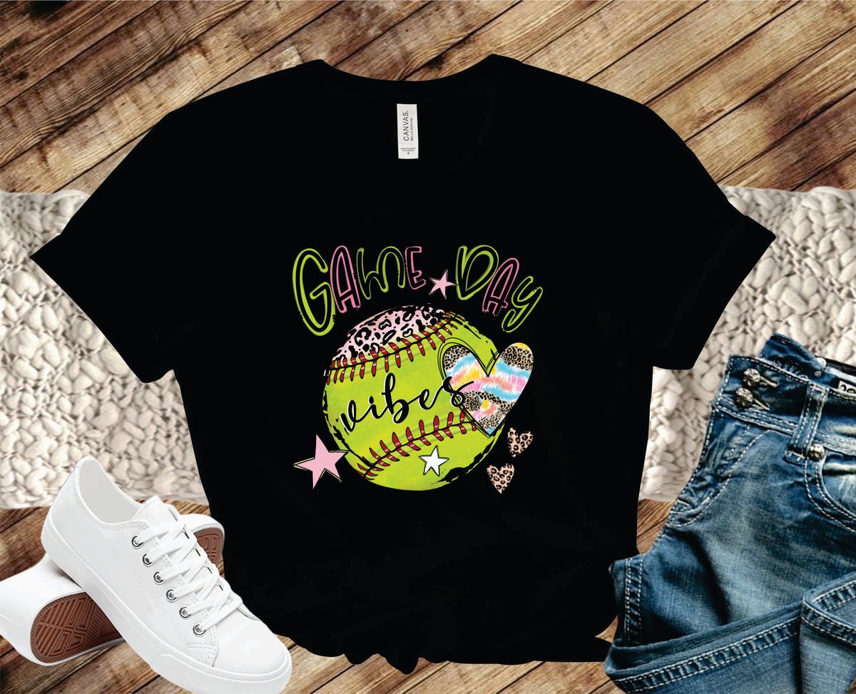 Game Day Vibes Leopard Softball - Transfer