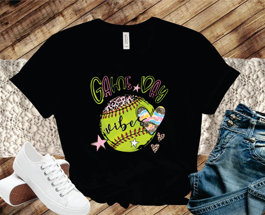 Game Day Vibes Leopard Softball - Transfer