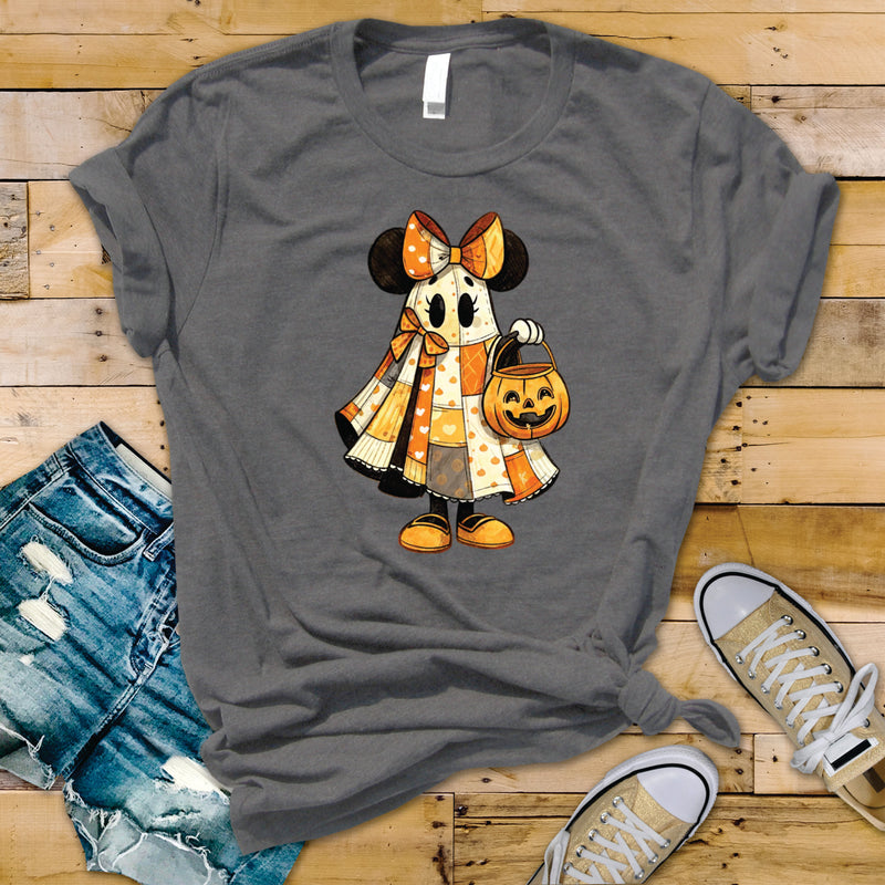 Girl Mouse Patchwork Ghost - Transfer