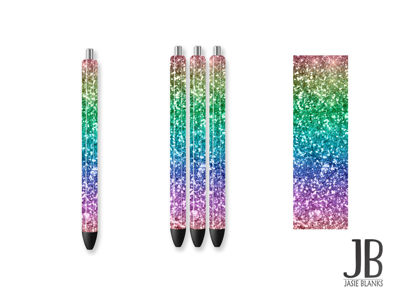 Pen Wrap-Rainbow Glitter 2