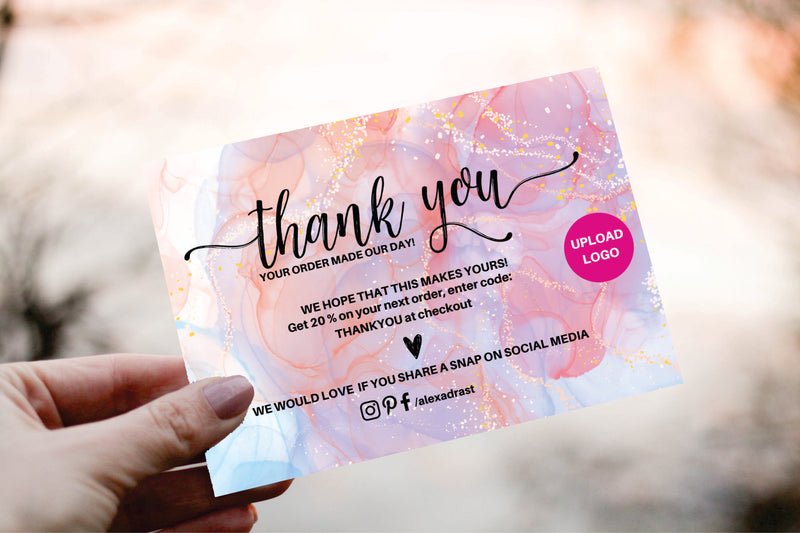 Glitter Thank You Made Our Day Card