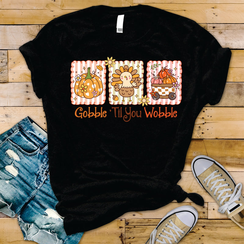 Gobble Till You Wobble Seersucker - Transfer