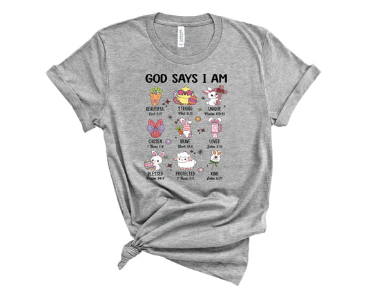 God Says I Am Easter Collage - Transfer