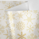 White and Gold Snowflakes Wrapping Paper