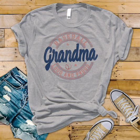 Grandma Baseball Loud and Proud - Transfer