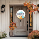 Hello Pumpkin Teal Door Hanger