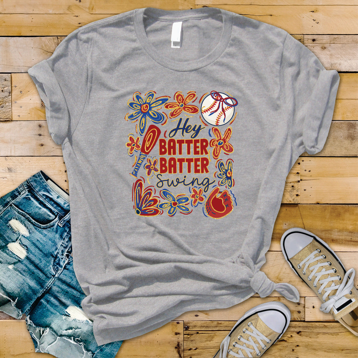 Hey Batter Batter Swing Doodle - Transfer