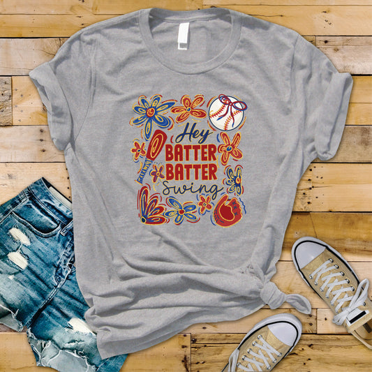 Hey Batter Batter Swing Doodle - Transfer