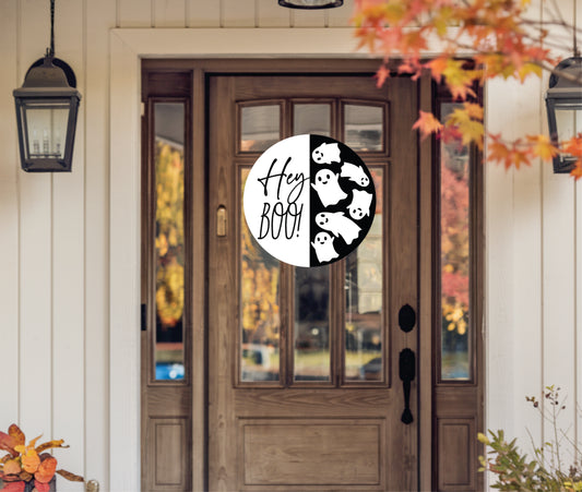 Hey Boo Ghost Door Hanger