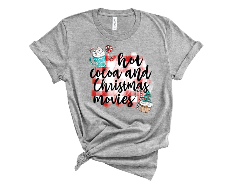 Hot Cocoa & Christmas Movies Plaid - Graphic Tee