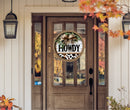 Howdy Cowprint Door Hanger