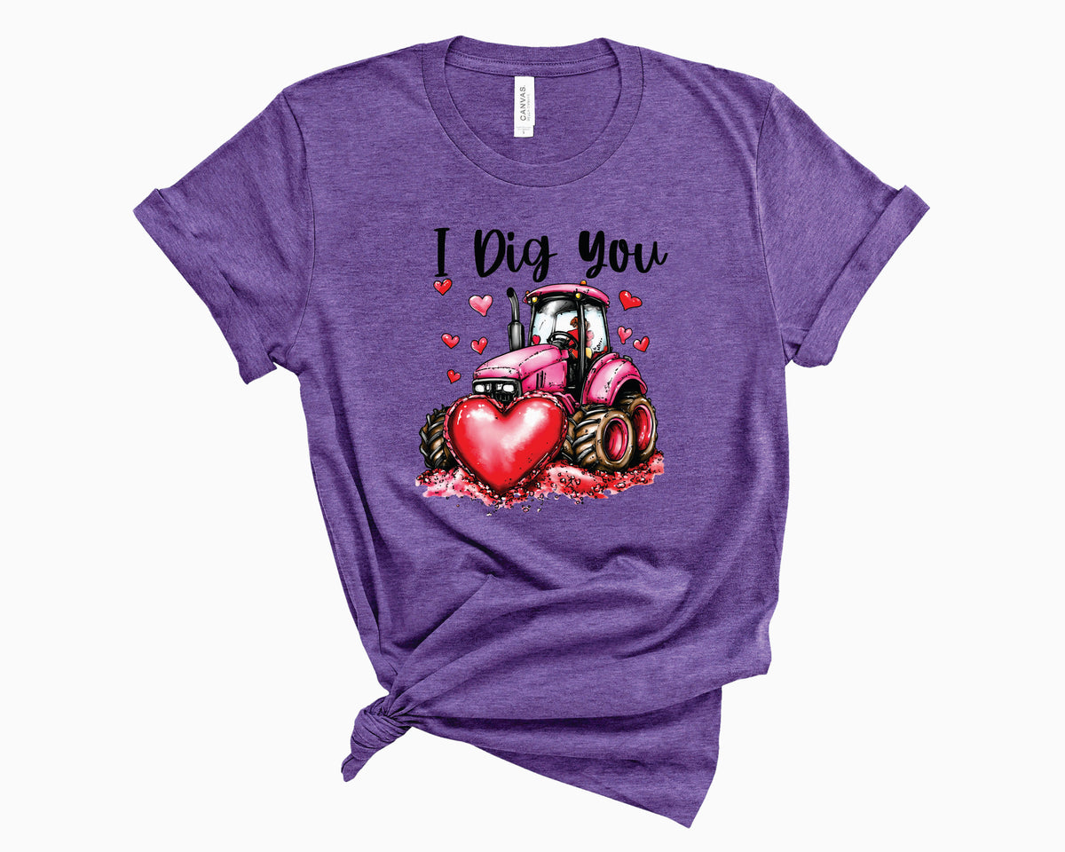I Dig You Pink Tractor  - Transfer