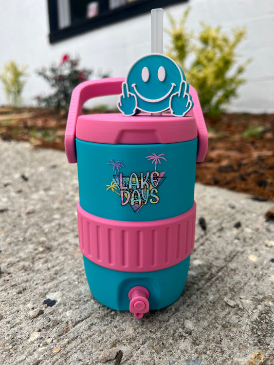 3D - 12oz Can Cooler - Teal Pink