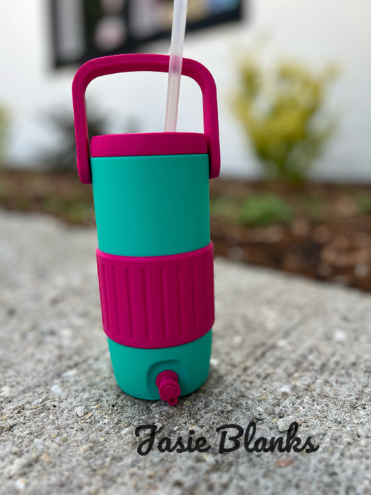 3D - 12oz Slim Can Cooler - Teal Magenta