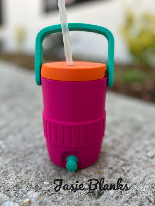 3D - 12oz Can Cooler - Orange Teal Magenta