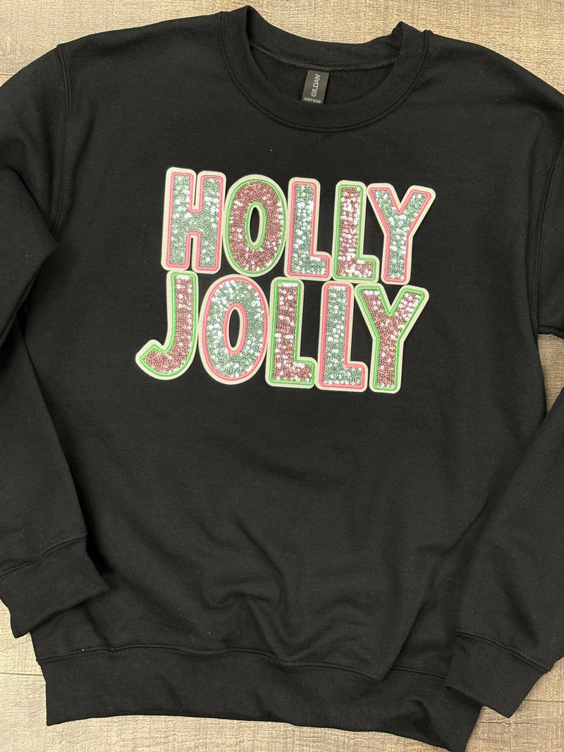 Sequin Holly Jolly Patch - Transfer