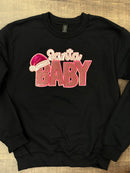 Sequin Santa Baby Pink Patch - Transfer