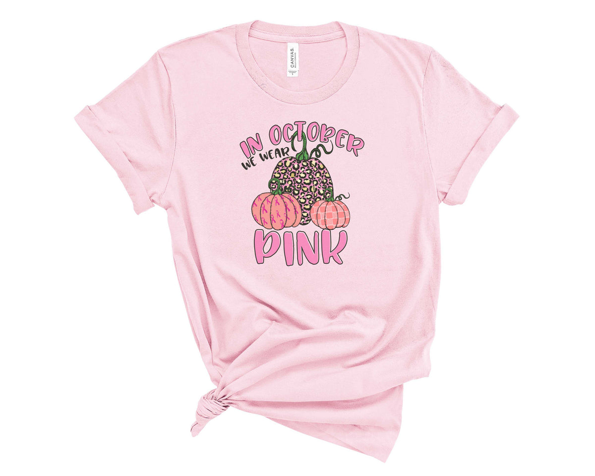 In October We Wear Pink- Breast Cancer-Transfer