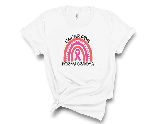 I Wear Pink For My Grandma Rainbow-Transfer