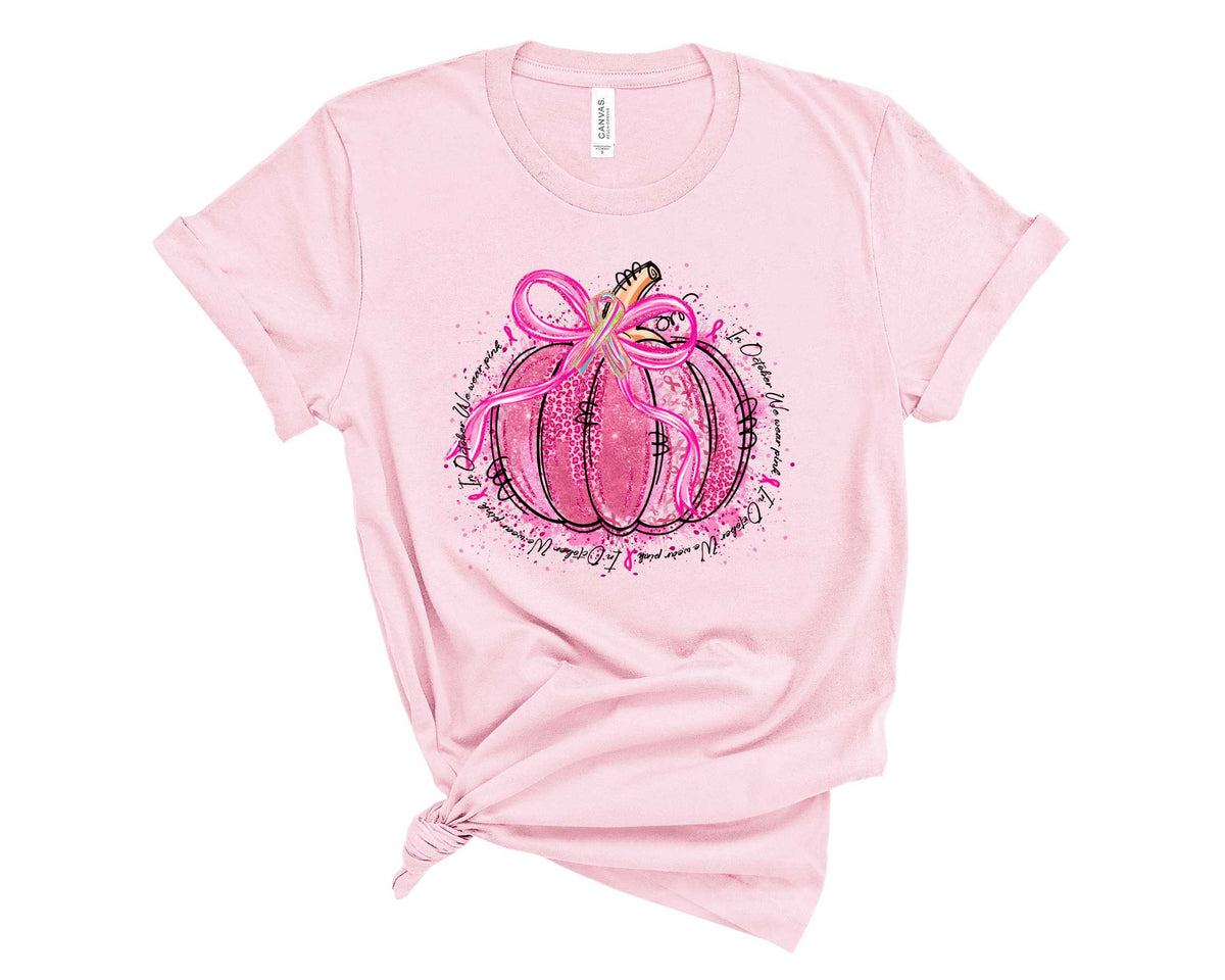 In October We Wear Pink Pumpkin - Transfer