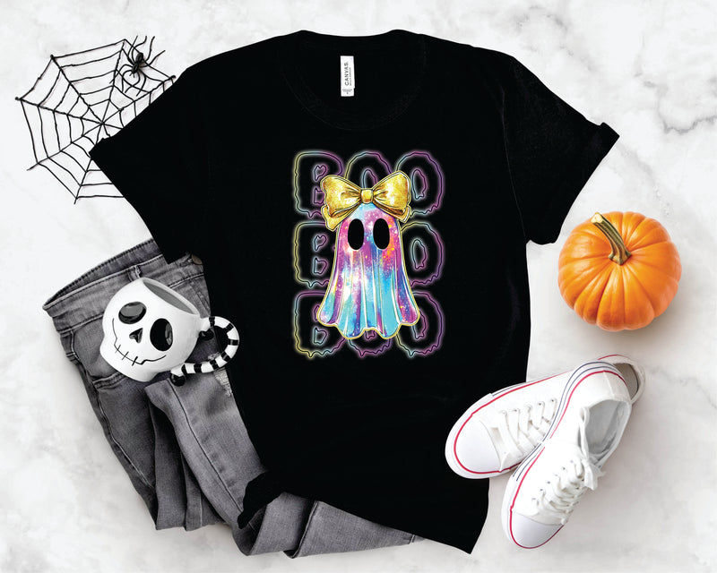 Iridescent Ghost Boo Stacked - Transfer