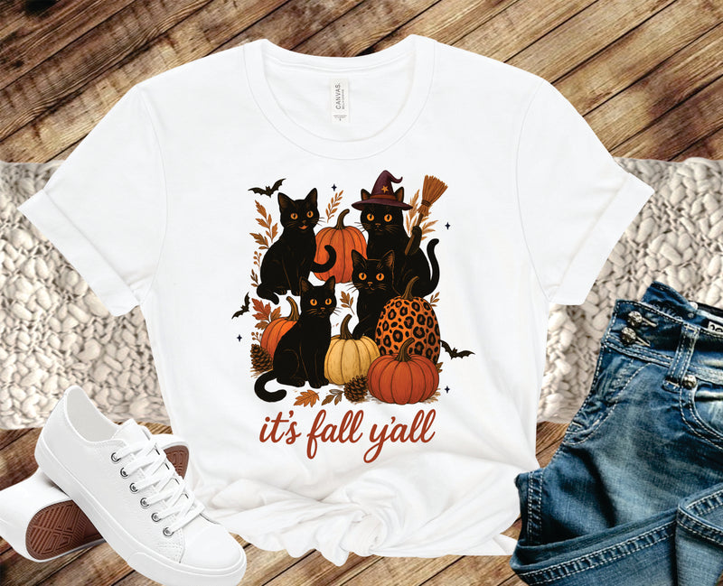 It's Fall Ya'll Vintage Cats  - Transfer
