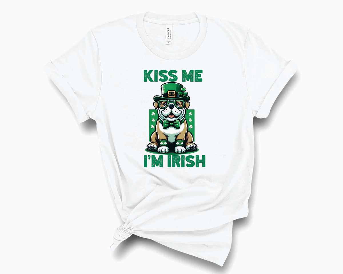 Kiss Me I'm Irish Bulldog - Transfer