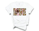 LOVE Football Breast Cancer Leopard - Transfer
