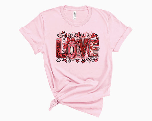 Love Heart Doodle - Transfer