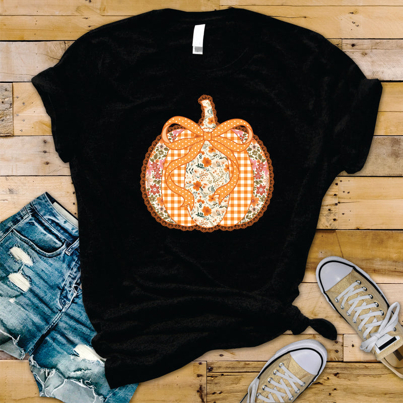 Lace & Patchwork Pumpkin - Transfer