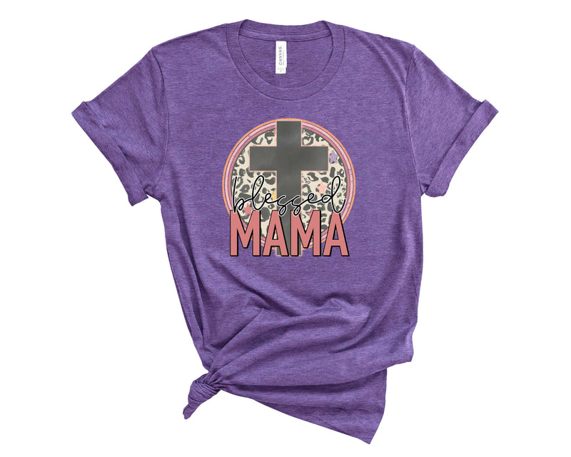 Leopard Cross Blessed Mama - Transfer