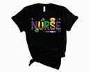 Leopard Mardi Gras Nurse - Transfer