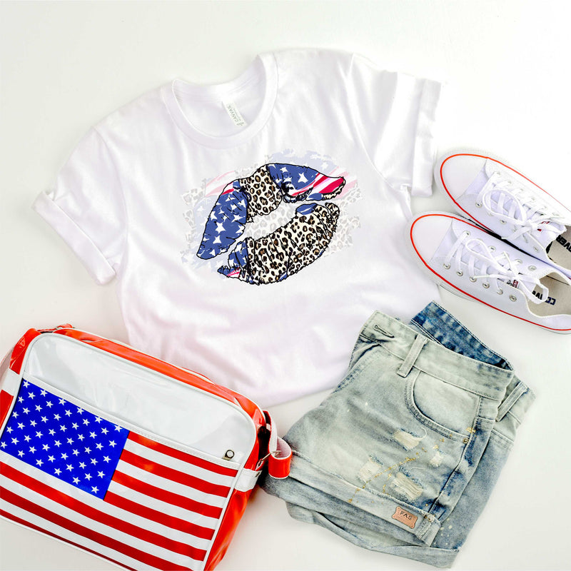 Leopard USA Lips- Transfer