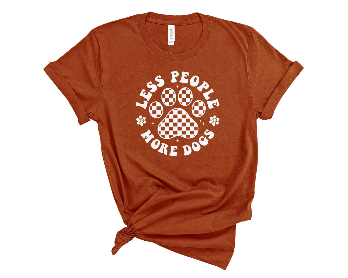 Less People More Dogs White -  Transfer