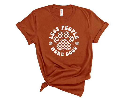 Less People More Dogs White -  Transfer