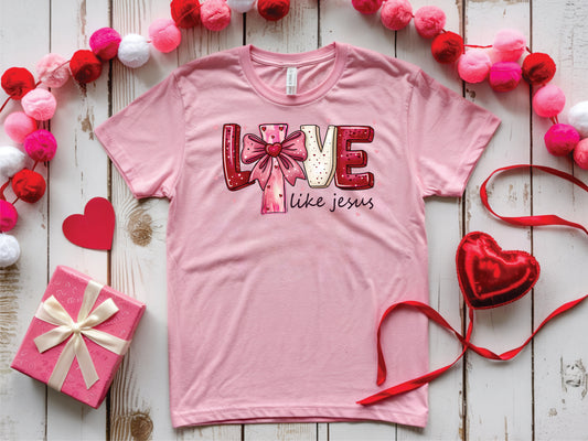 Love Like Jesus Brushstroke Cross - Transfer