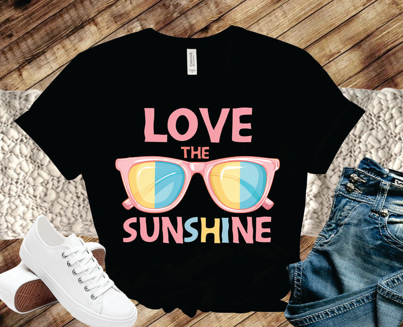 Love The Sunshine Glasses - Transfer
