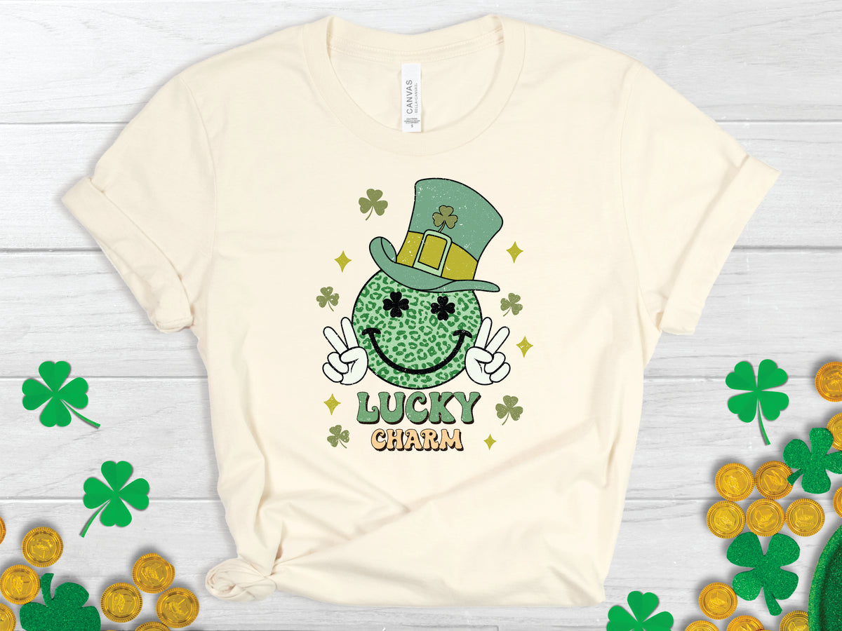 Lucky Charm Leopard Smiley - Transfer