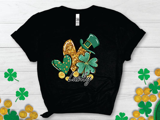 Lucky Glitter Heart - Transfer